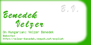 benedek velzer business card